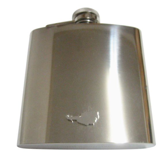 Austria Map Shape Pendant 6oz Flask - Picture 1 of 1